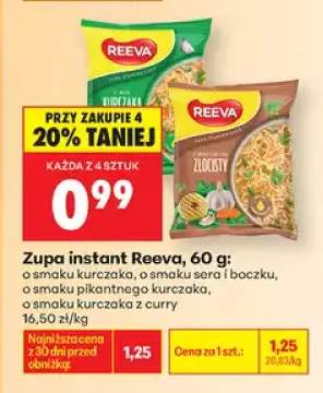 Zupa instant o smaku kurczaka z curry Reeva
