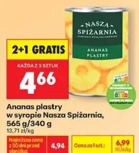 Ananas plastry w syropie Nasza Spiżarnia