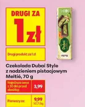 Czekolada Dubai Style z nadzieniem pistacjowym Meltié