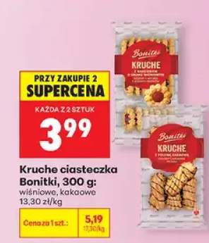 Kruche ciasteczka Bonitki z nadzieniem o smaku wiśniowym