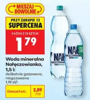 Woda mineralna Nałęczowianka delikatnie gazowana