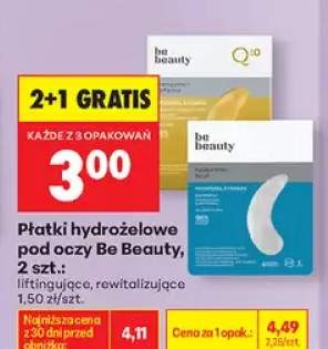 Płatki hydrożelowe pod oczy Be Beauty liftingujące