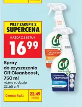 Spray do czyszczenia Cif Cleanboost Odtłuszczacz Zairialid
