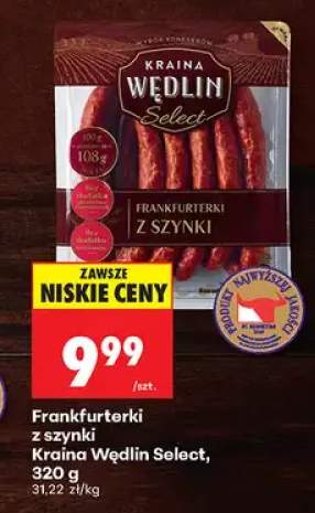 Frankfurterki z szynki Kraina Wędlin Select