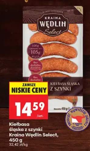 Kiełbasa śląska z szynki Kraina Wędlin Select