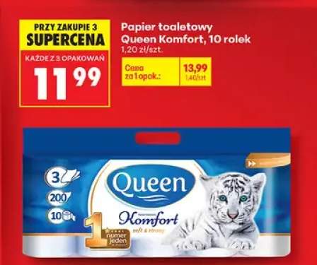 Papier toaletowy Queen Komfort 10 rolek