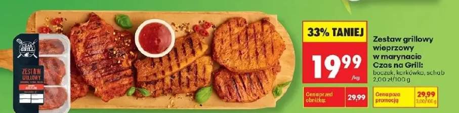 Zestaw grillowy wieprzowy w marynacie Czas na Grill boczek karkówka schab