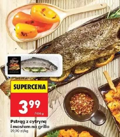 Pstrąg z cytryną i masłem na grilla