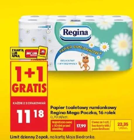 Papier toaletowy rumiankowy Regina Mega Paczka