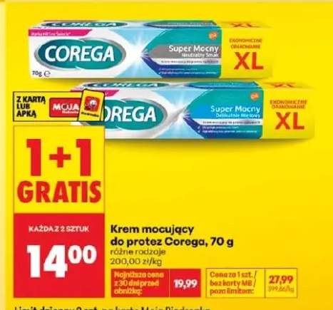 Krem mocujący do protez Corega Super Mocny Neutralny Smak XL
