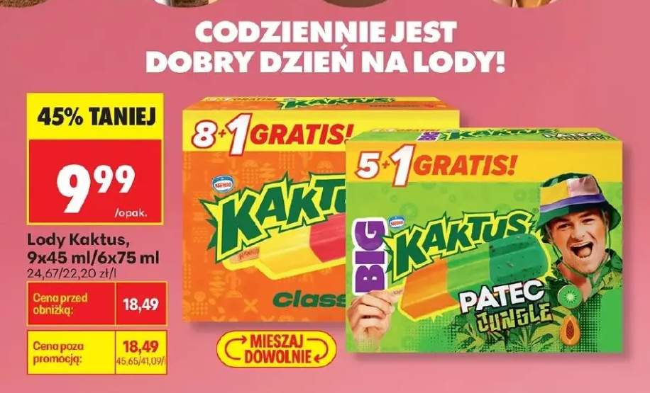 Lody Kaktus Classic Nestlé 8+1 gratis