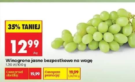 Winogrono jasne bezpestkowe na wagę