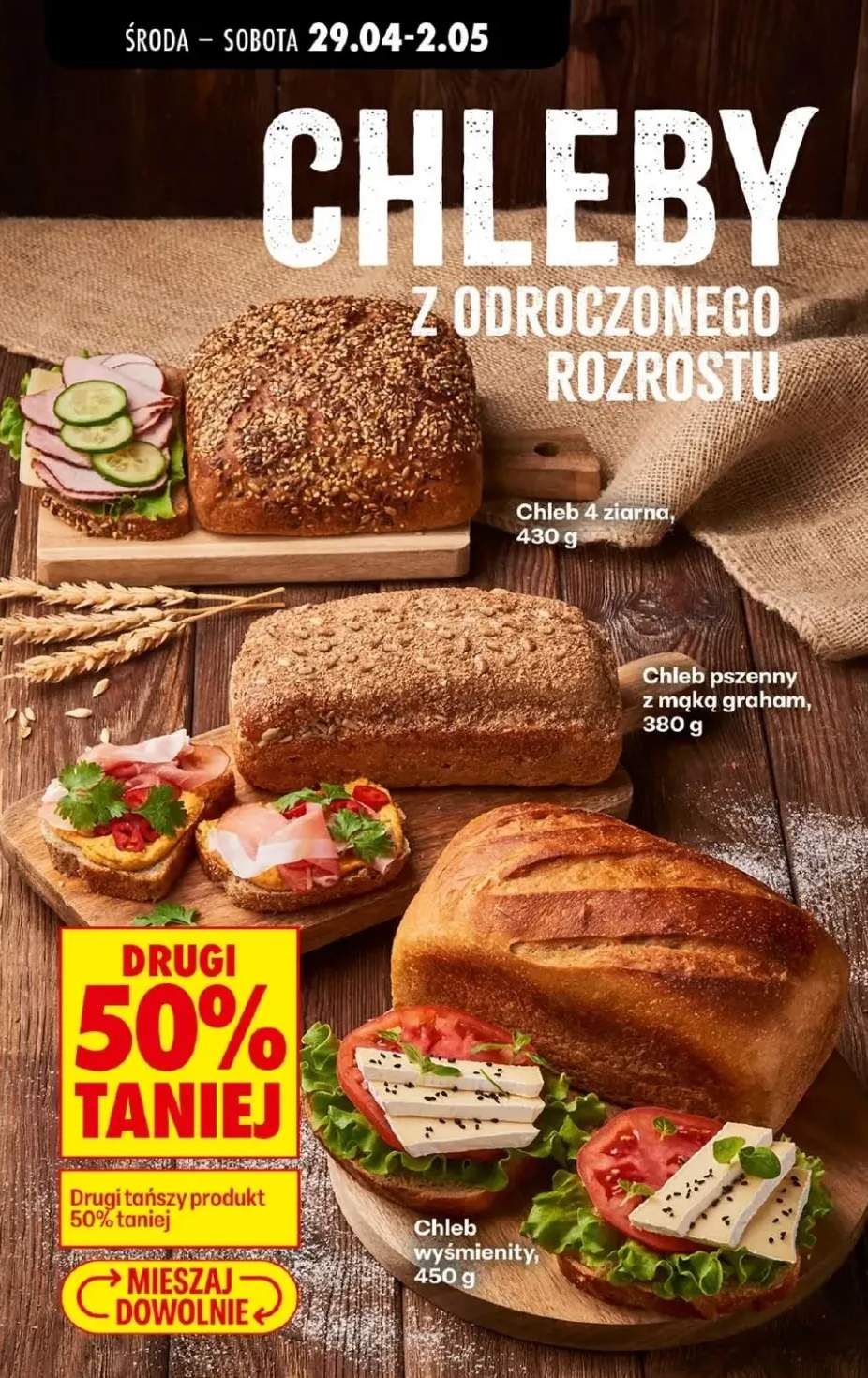 Chleb 4 ziarna z odroczonego rozrostu