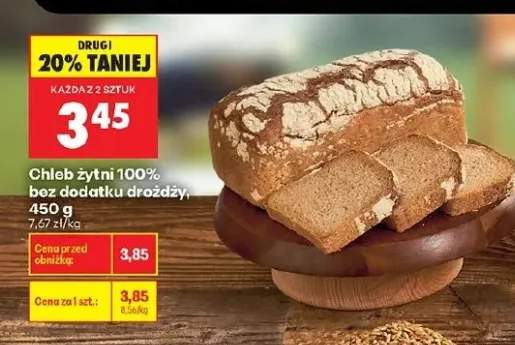 Chleb żytni 100% bez dodatku drożdży