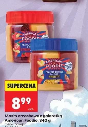 Masło orzechowe z galaretką American Foodie Strawberry