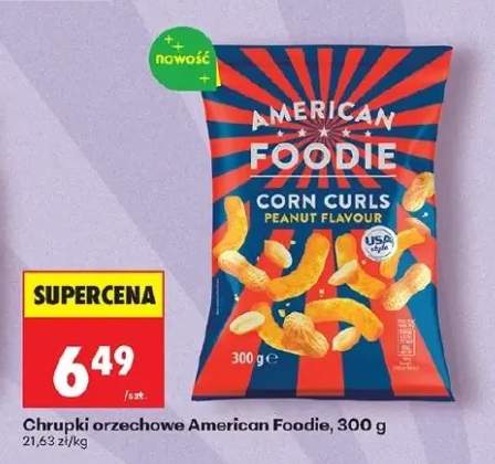 Chrupki orzechowe American Foodie Corn Curls Peanut Flavour
