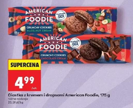 Ciastka z kremem i dropsami American Foodie Crunchy Cookies Hazelnut Cream