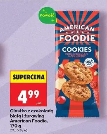 Ciastka z czekoladą białą i żurawiną American Foodie