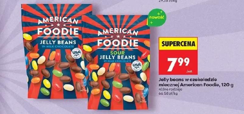 Jelly beans w czekoladzie mlecznej American Foodie