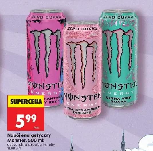 Napój energetyczny Monster Ultra Vice Guava Zero Cukru