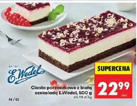 Ciasto porzeczkowe z białą czekoladą E.Wedel