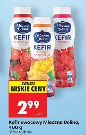 Kefir owocowy Mleczna Dolina truskawkowy