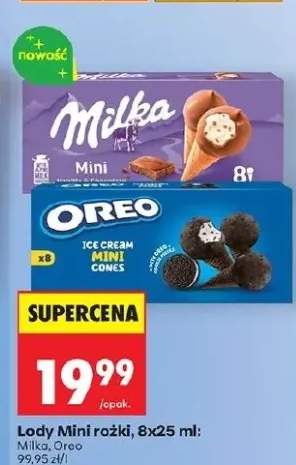 Lody Mini rożki Milka Vanilla & Chocolate