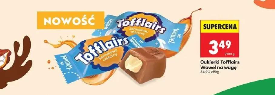 Cukierki Tofflairs karmelowo-mleczny Wawel na wagę