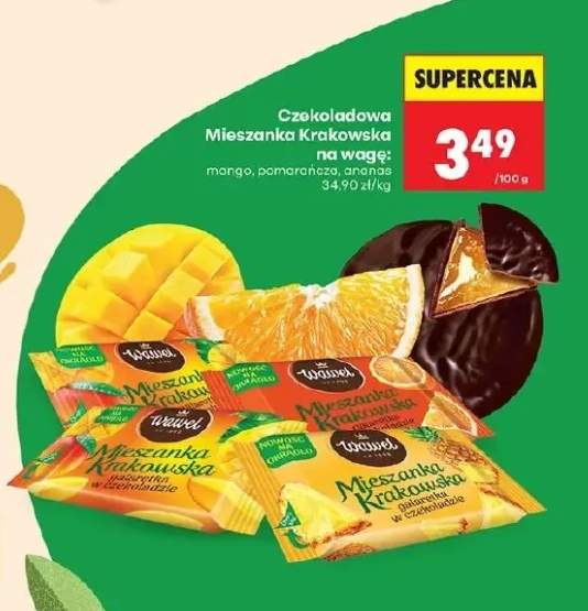 Czekoladowa Mieszanka Krakowska na wagę Wawel mango