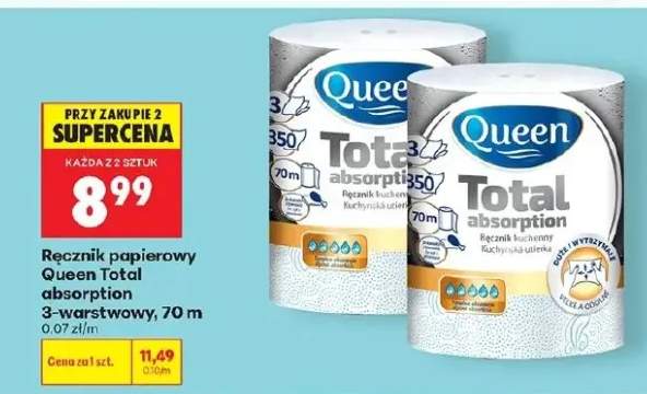 Ręcznik papierowy Queen Total absorption 3-warstwowy