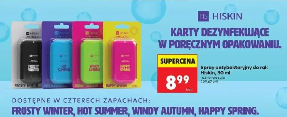 Spray antybakteryjny do rąk Hiskin Antibac Frosty Winter