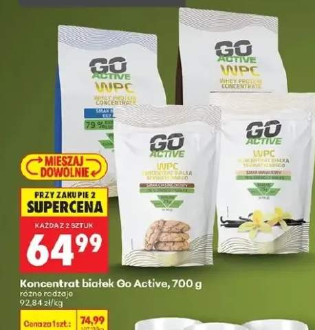 Koncentrat białka serwatkowego WPC Go Active smak ciasteczkowy