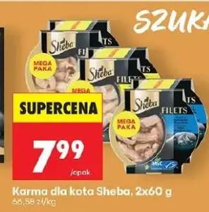 Karma dla kota Sheba Filets Tuńczyk Kurczak Mega Paka