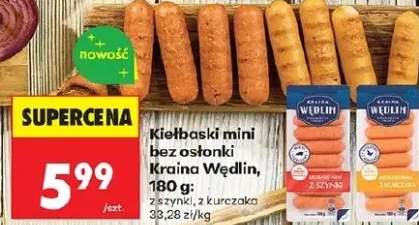 Kiełbaski mini bez osłonki Kraina Wędlin z szynki