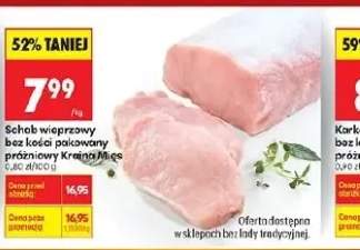 Schab wieprzowy bez kości pakowany próżniowo Kraina Mięs
