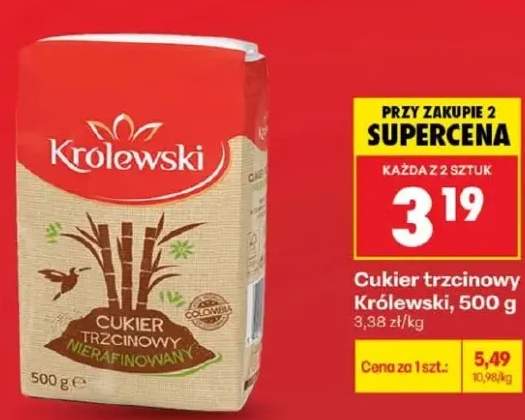 Cukier trzcinowy nierafinowany Królewski