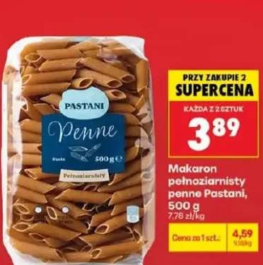 Makaron pełnoziarnisty penne Pastani
