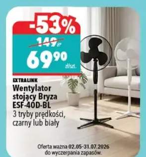 Wentylator stojący Extralink Bryza ESF-40D-BL 3 tryby prędkości czarny