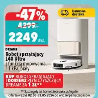 Robot sprzątający Dreame L40 Ultra z funkcją mopowania 11kPa biały
