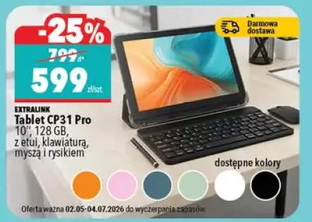 Tablet Extralink CP31 Pro 10" 128GB z etui klawiaturą myszą i rysikiem