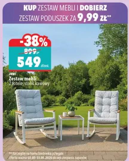 Zestaw mebli Jumi 2 fotele stolik kawowy