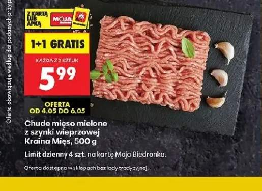Chude mięso mielone z szynki wieprzowej Kraina Mięs