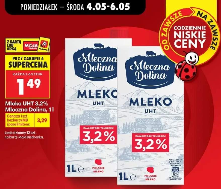 Mleko UHT 3,2% Mleczna Dolina