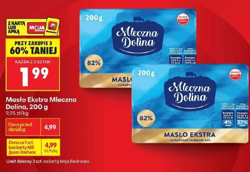 Masło Ekstra Mleczna Dolina