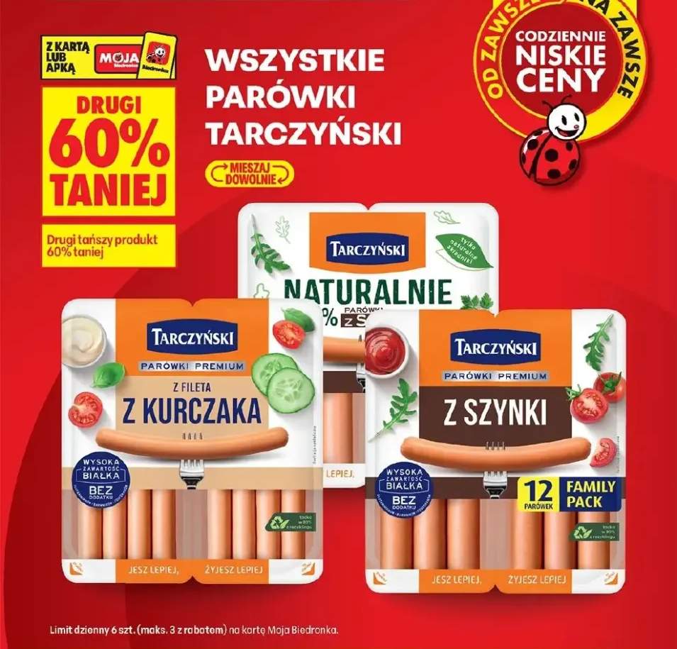 Parówki Premium z szynki Tarczyński Family Pack
