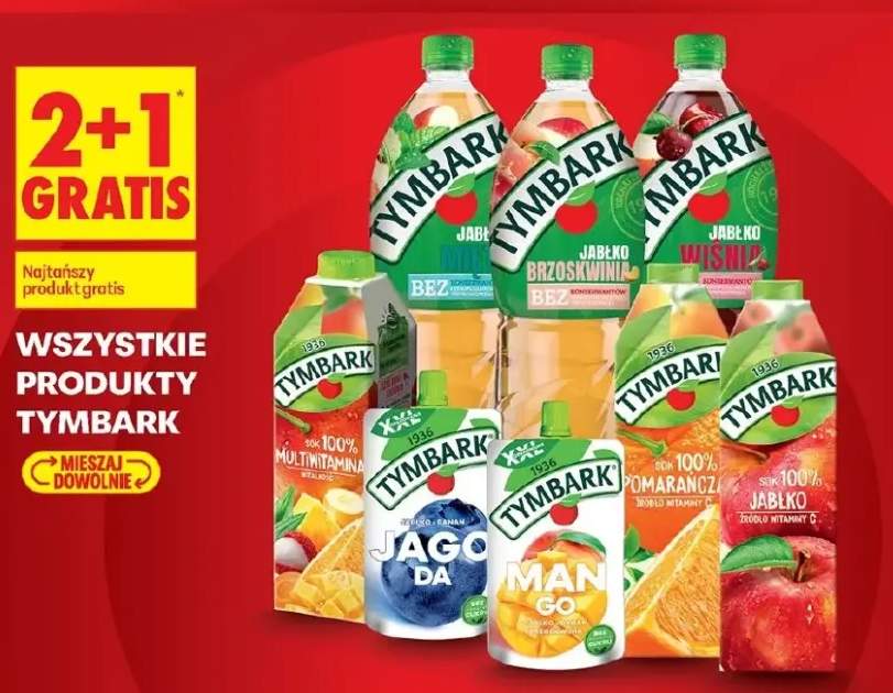 Mus Tymbark mango jabłko banan brzoskwinia