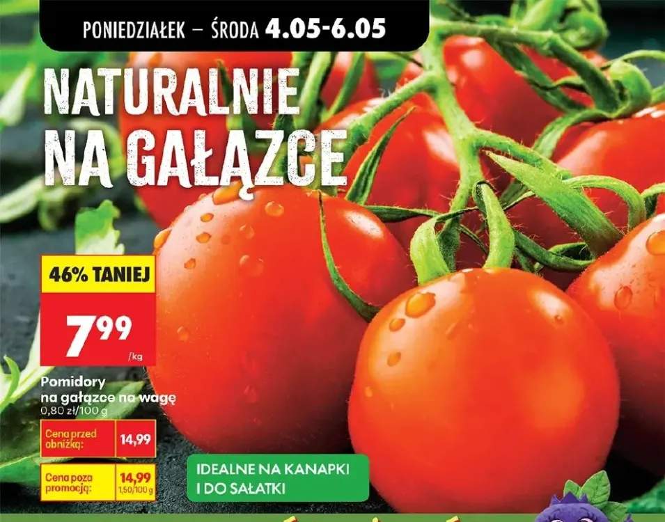 Pomidory na gałązce na wagę