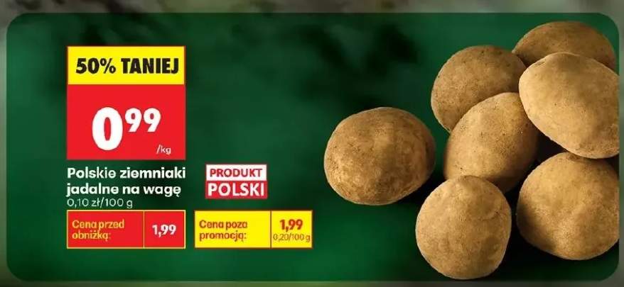 Ziemniaki jadalne na wagę polskie