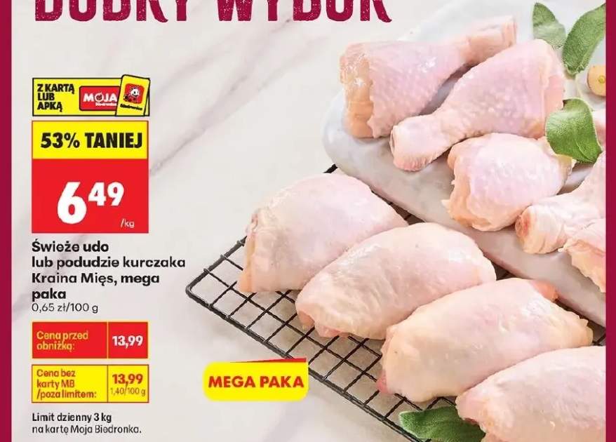 Świeże podudzie kurczaka Kraina Mięs mega paka