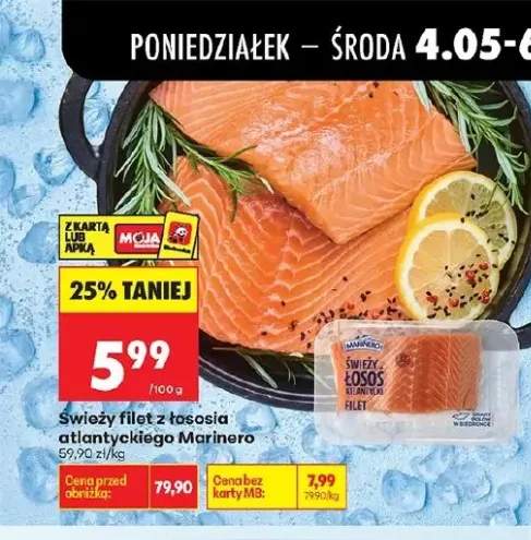 Świeży filet z łososia atlantyckiego Marinero